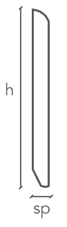 Battiscopa BC: Becco Civetta Impiallacciato solo colore bianco, ral 9010 e rovere naturale