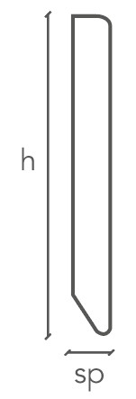 Battiscopa DRITTO impiallacciato colori essenze legno